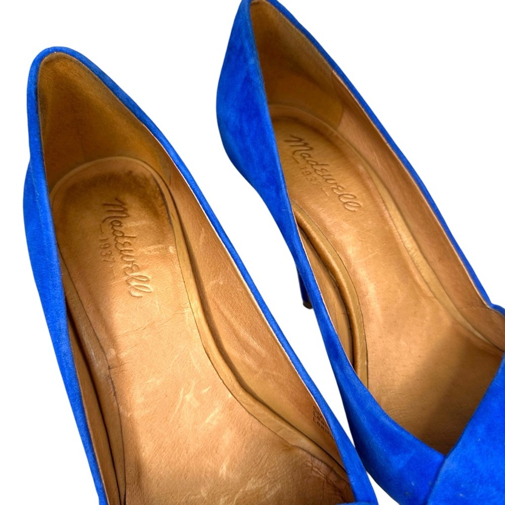 Madewell Mira Blue Suede Pointed Toe Pumps Heels Size 8.5 - Picture 7 of 10